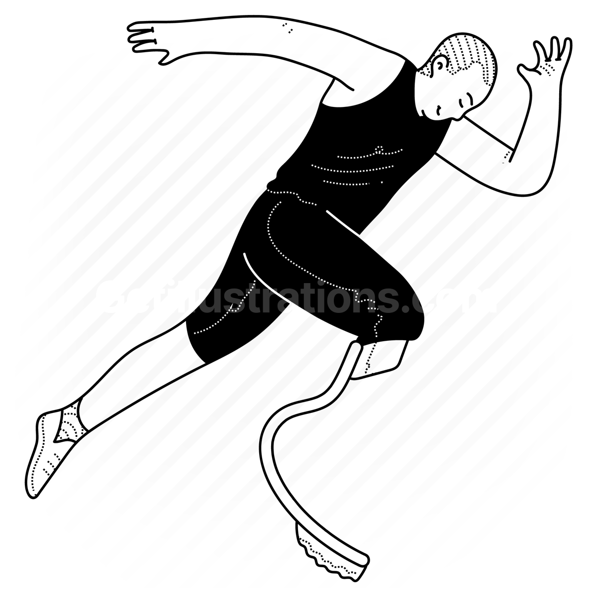 disability, runner, running, paralympics, amputee, injury, one leg